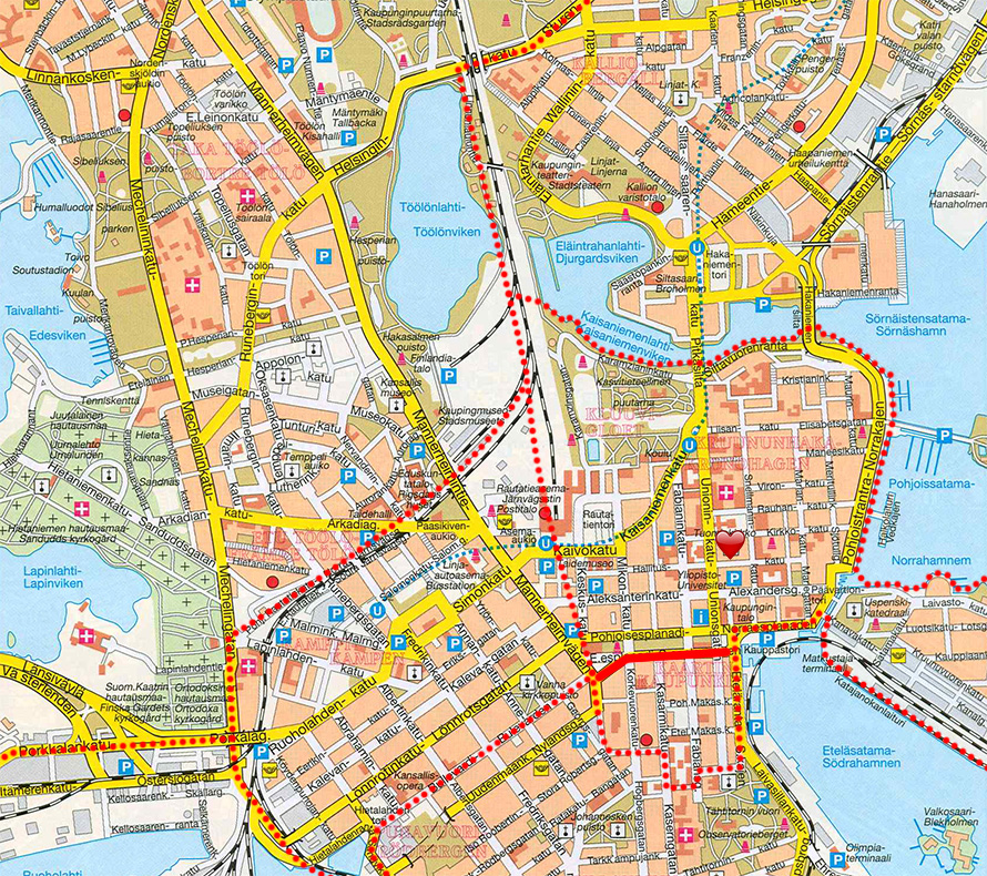 Карта Хельсинки