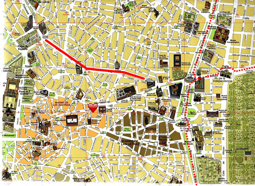 Карта Мадрида